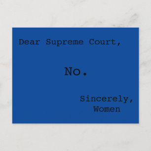 No to the Supreme Court! Postcard