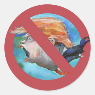 No to TRUMP -The Bottom feeder Classic Round Sticker