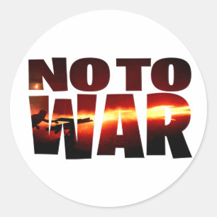 No To War T-Shirt Keychain Button Classic Round Sticker
