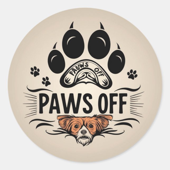 No Touch Zone Classic Round Sticker (Front)