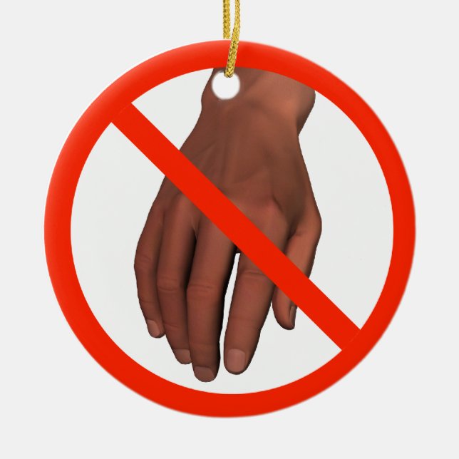 No Touching Allowed! Ceramic Tree Decoration (Front)