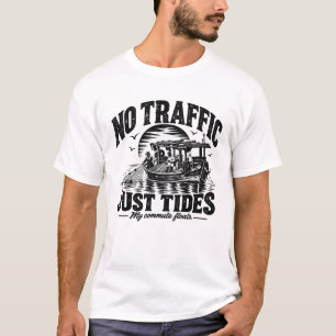 No Traffic Just Tides Black Ink T-Shirt