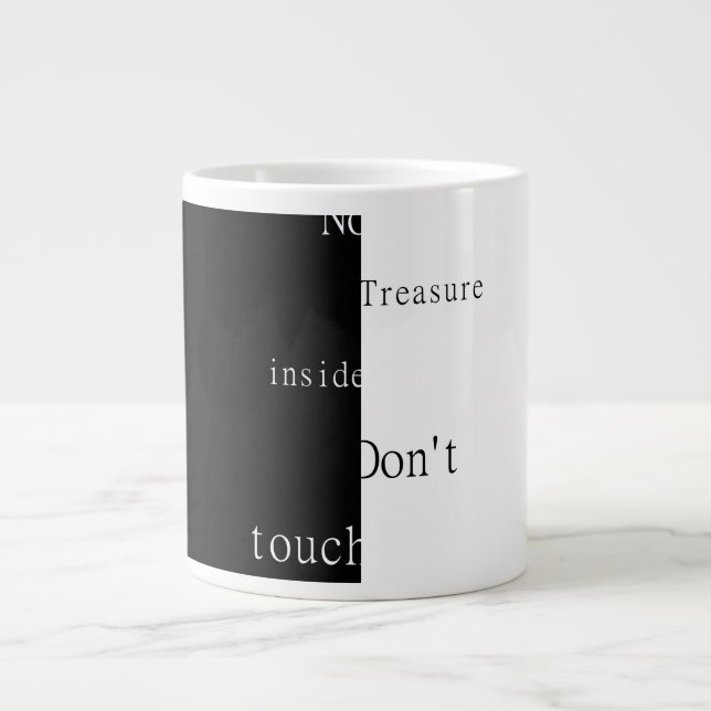No Treasure Inside – Don't Touch  Large Coffee Mug (Front)