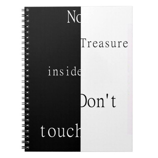 No Treasure Inside – Don't Touch  Notebook (Front)