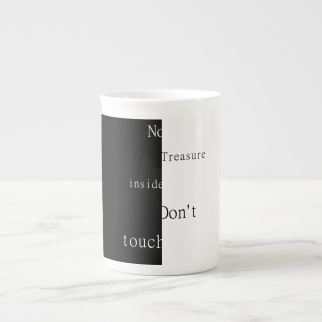 No Treasure Inside – Don't Touch Notebook Bone China Mug (Front)