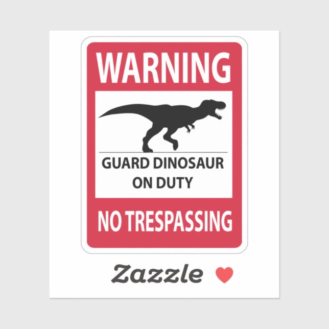 No Trespassing (T-Rex) Sign (Sheet)