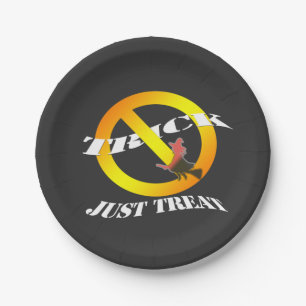 No trick just treat  paper plate