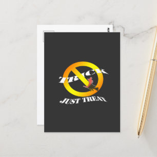 No trick just treat postcard