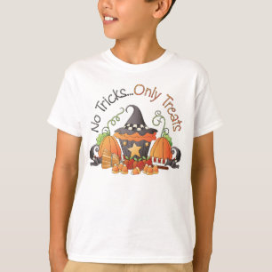 No Tricks Halloween Holiday kids t-shirt