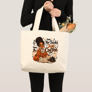 No Tricks Just Coffee Tote Bag Music Teacher Gift