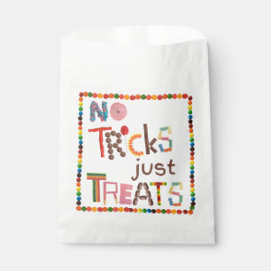 No Tricks just Treats Candy for Halloween Favour Bag