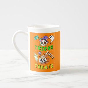 No Tricks Just Treats Cute Bone China Mug