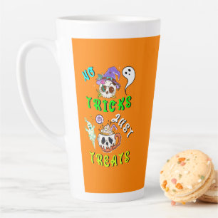 No Tricks Just Treats Cute Latte Mug