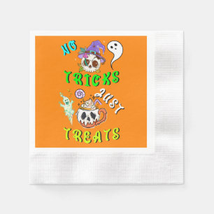 No Tricks Just Treats Cute Napkin