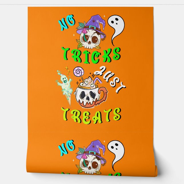 No Tricks Just Treats Cute Wallpaper (Unrolling)
