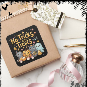 No Tricks Just Treats   ExDesigner   Halloween Square Sticker