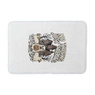 No Tricks Just Treats Halloween Dachshund Ghost De Bath Mat