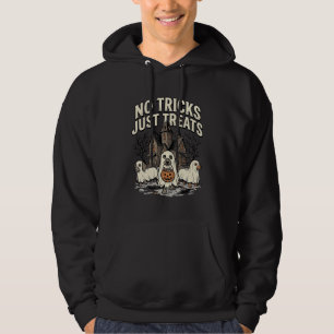 No Tricks Just Treats Halloween Dachshund Ghost De Hoodie