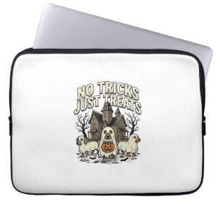 No Tricks Just Treats Halloween Dachshund Ghost De Laptop Sleeve