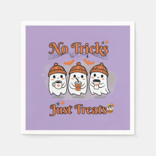 No Tricks Just Treats Halloween Paper Napkins