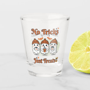 No Tricks Just Treats Halloween Shot Glass