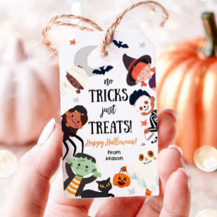 No Tricks Just Treats Happy Halloween Costumes Gift Tags