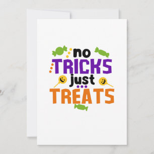 No Tricks Just Treats  Invitation