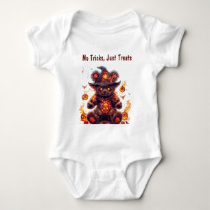 No Tricks, Just Treats. Teddy bear. Halloween Baby Bodysuit