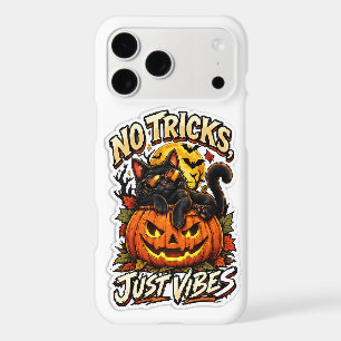 No Tricks Just Vibes – Halloween Cat Phone Case 🐈