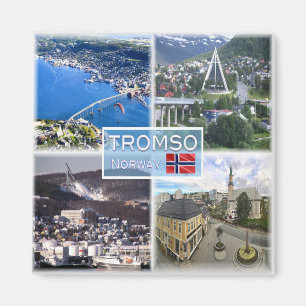 NO Tromso - Aerial View - Artic Cathedral - Magnet