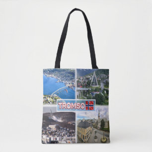 NO Tromso - Aerial View - Artic Cathedral Tote Bag