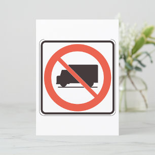 No Truck Sign Invitation