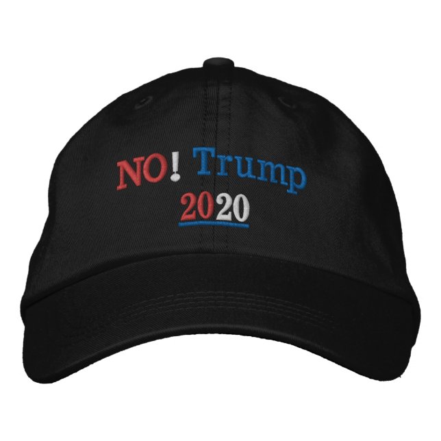 No! Trump 2020 Embroidered Hat (Front)