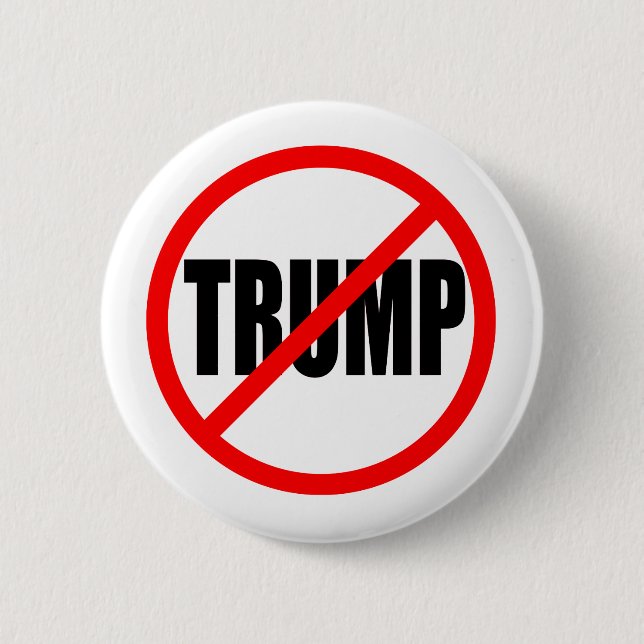 "NO TRUMP” 2.25-inch 6 Cm Round Badge (Front)
