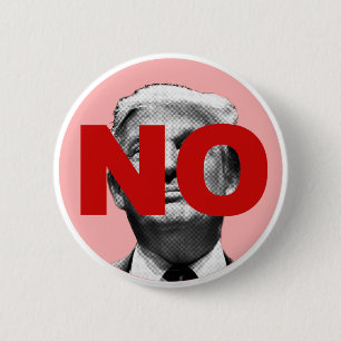 No Trump (pink and red) 6 Cm Round Badge