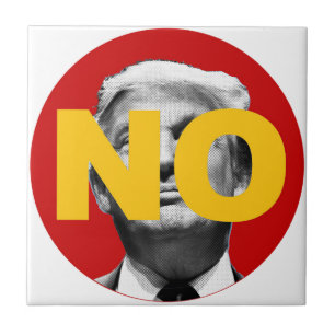 No Trump (Red and Yellow) Ceramic Tile