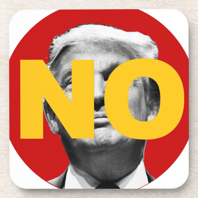No Trump (Red and Yellow) Coaster (Front)