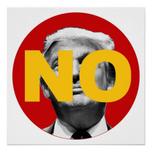 No Trump (red and yellow) Poster