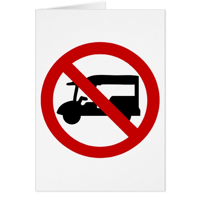 NO Tuk-Tuk TAXI ⚠ Thai Road Sign ⚠ (Front)