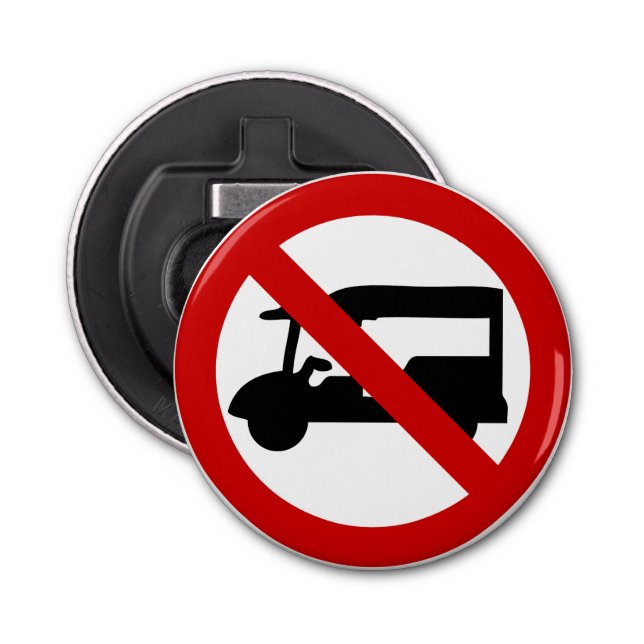 NO Tuk-Tuk TAXI ⚠ Thai Road Sign ⚠ Bottle Opener (Front)