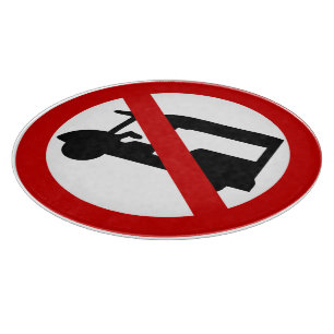 NO Tuk-Tuk TAXI ⚠ Thai Road Sign ⚠ Cutting Board