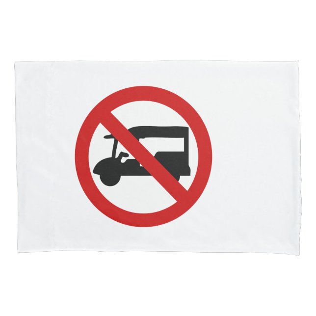 NO Tuk-Tuk TAXI ⚠ Thai Road Sign ⚠ Pillowcase (Front)
