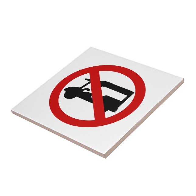 NO Tuk-Tuk TAXI ⚠ Thai Road Sign ⚠ Tile (Side)