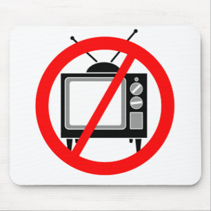 NO TV - television/propaganda/brainwashing/media Mouse Pad