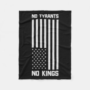 No Tyrants No Kings Funny Litical  Fleece Blanket
