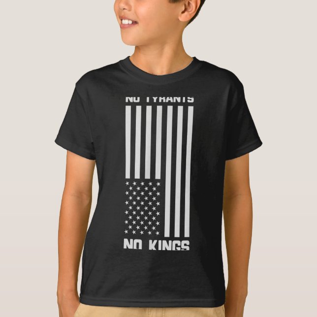 No Tyrants No Kings Funny Litical  T-Shirt (Front)