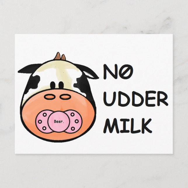 No Udder Milk Postcard (Front)