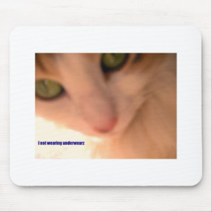 no underwear kitty mouse pad