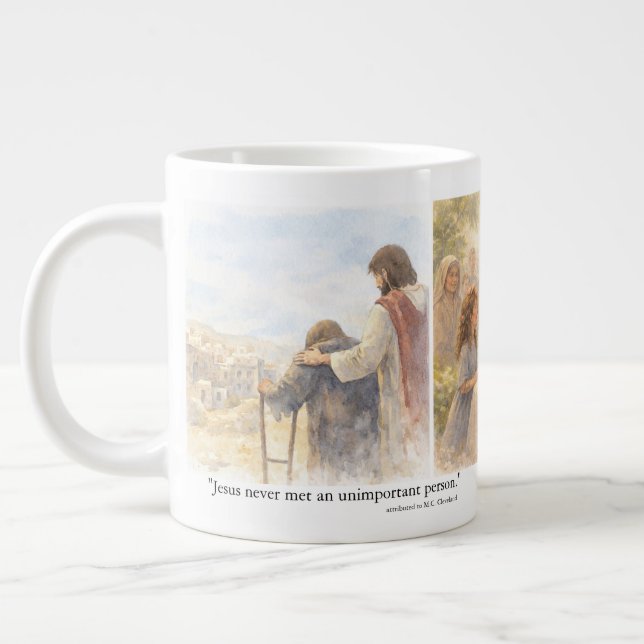 No unimportant person large coffee mug (Left)