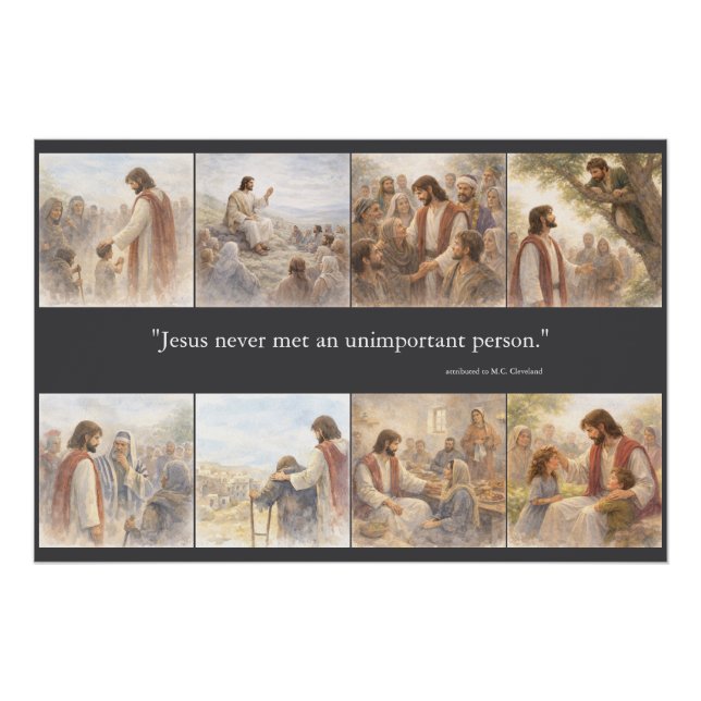 No unimportant person poster (Front)